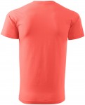 Lacné pánske tričko jednoduché, koralová