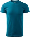 Lacné pánske tričko jednoduché, petrol blue