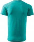 Lacné pánske tričko jednoduché, smaragdovozelená