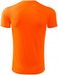 Lacné športové tričko detské, neónová oranžová