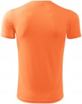 Lacné tričko s asymetrickým priekrčníkom, neónová mandarinková