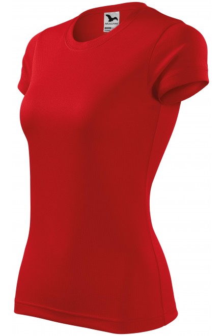Levné dámské sportovní tričko, červená