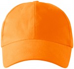 Levná 6-panelová kšiltovka, mandarinková oranžová