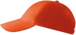 Levná 6-panelová kšiltovka, oranžová