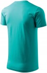 Levné pánské triko jednoduché, smaragdovozelená