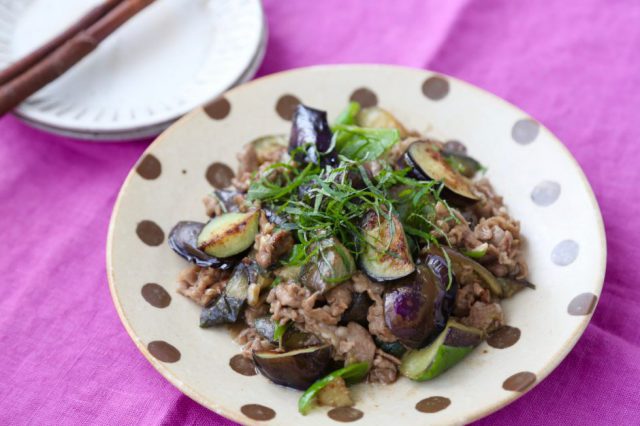 【料理レシピ】「ナスと土佐甘とうがらしの豚肉オイスター炒め」