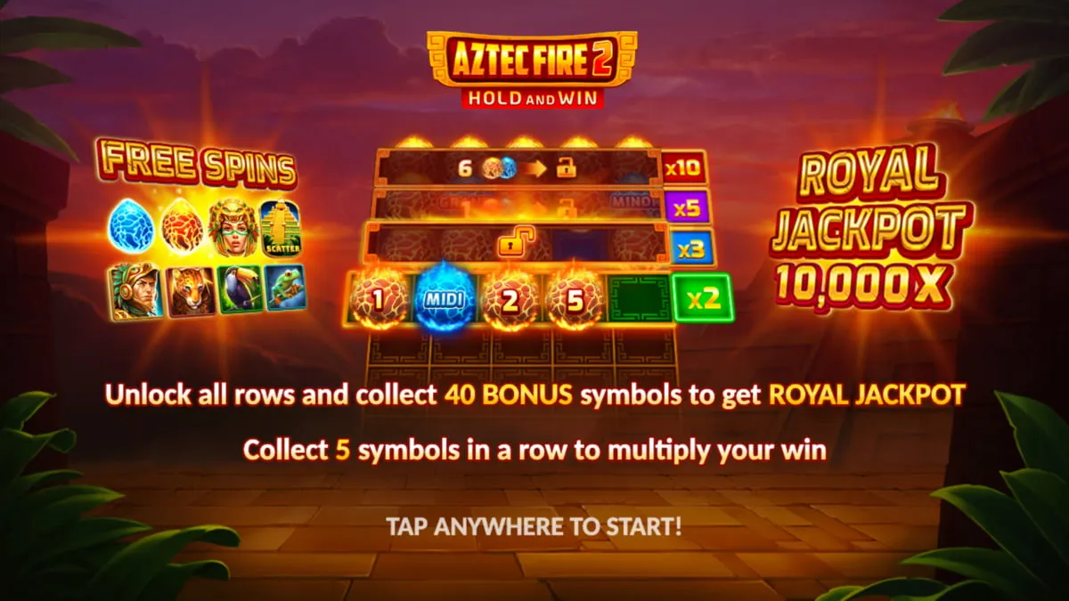 Aztec Fire 2 online slot game