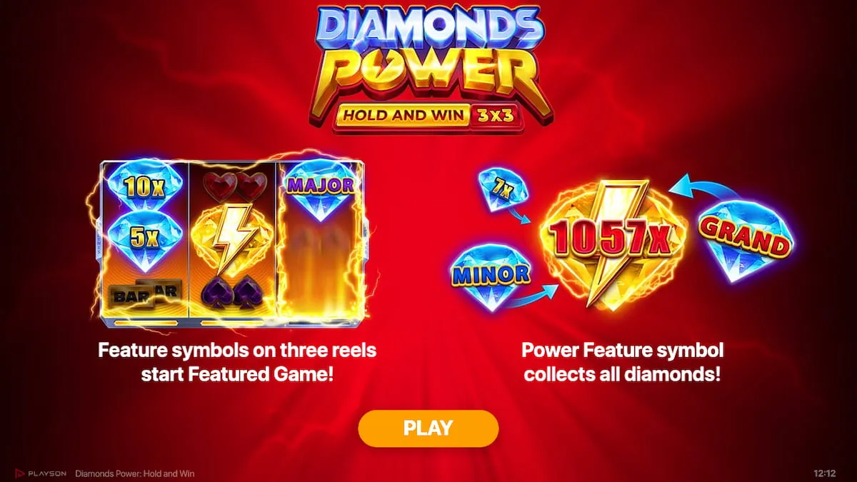 Diamonds Power Hold and Win online slot game