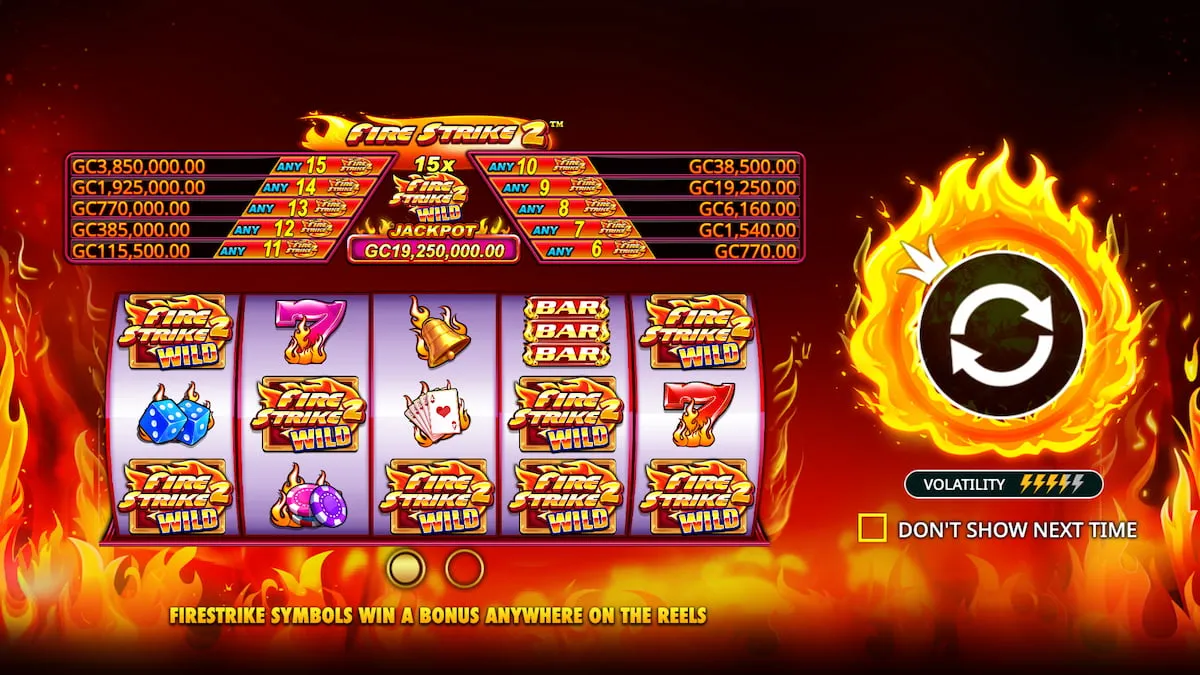 Fire Strike 2 online slot game