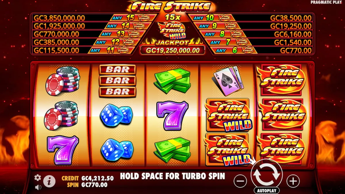Fire Strike slot game play