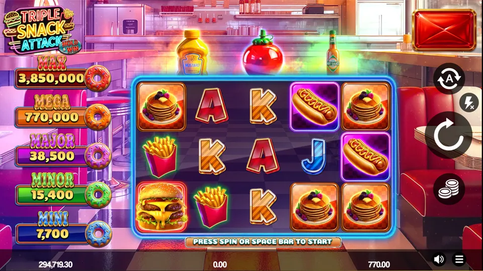 Triple Snack Attack Hold & Win