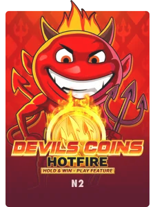 Devil’s Coins Hotfire Hold & Win Play Feature