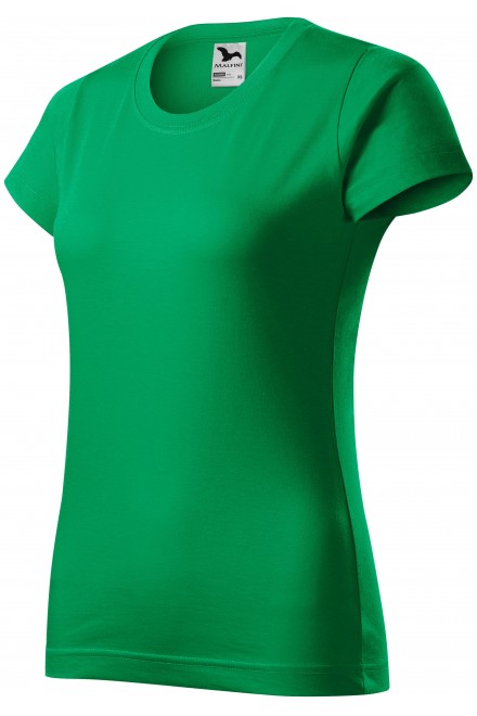 Damen einfaches T-Shirt, Grasgrün