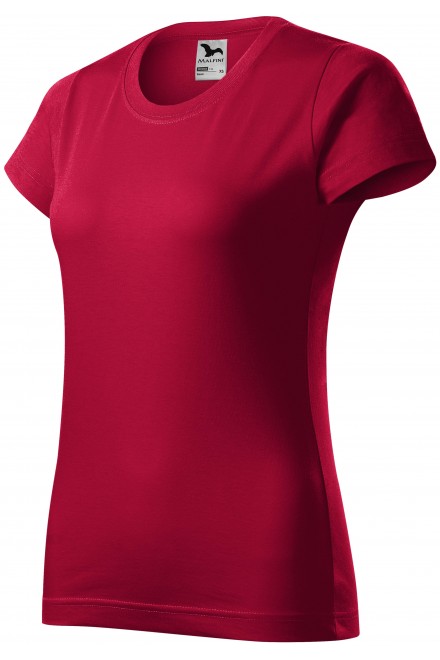 Damen einfaches T-Shirt, marlboro rot