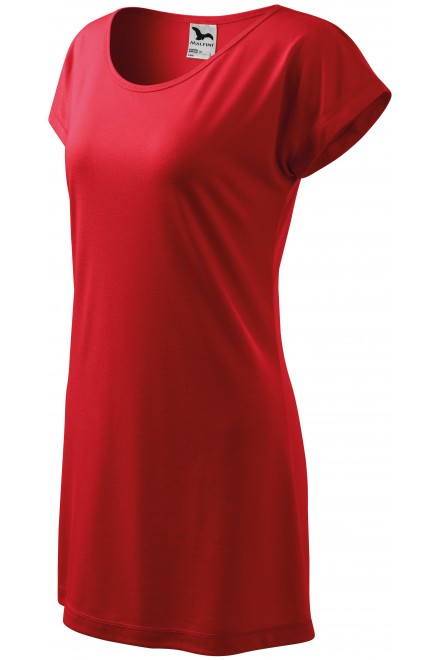 Damen langes T-Shirt/Kleid, rot