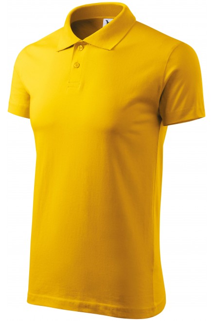 Einfaches Herren Poloshirt, gelb