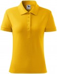 Damen einfaches Poloshirt, gelb