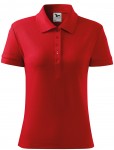 Damen einfaches Poloshirt, rot