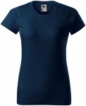 Damen einfaches T-Shirt, dunkelblau