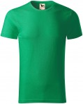 Herren-T-Shirt aus strukturierter Bio-Baumwolle, Grasgrün