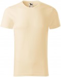Herren-T-Shirt aus strukturierter Bio-Baumwolle, mandel