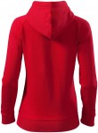 Kontrastfarbenes Damen-Sweatshirt mit Kapuze, formula red
