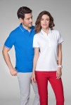 Kontrastiertes Poloshirt für Herren | Damen Poloshirt mit kurzen Ärmeln