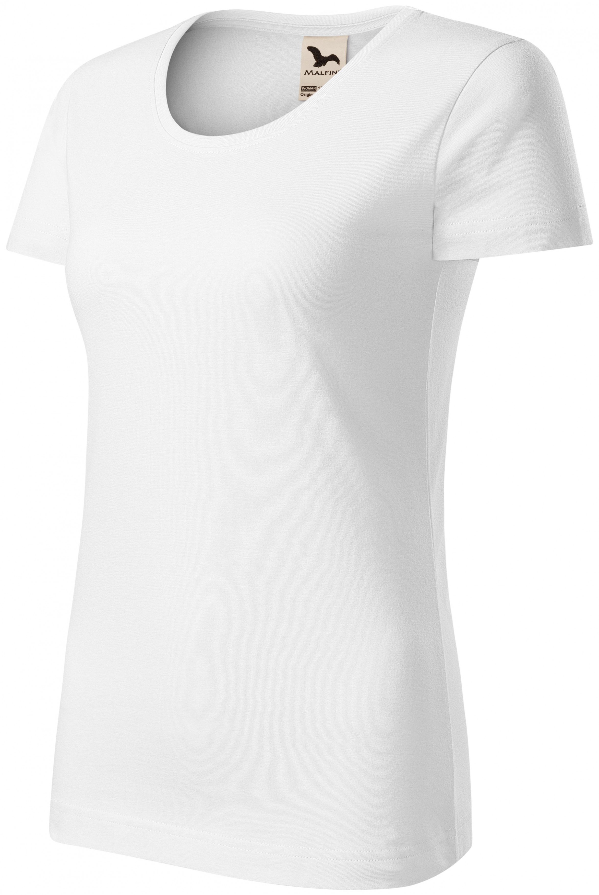 Damen T-Shirt, Bio-Baumwolle, weiß, M | OhneGrafiken.de