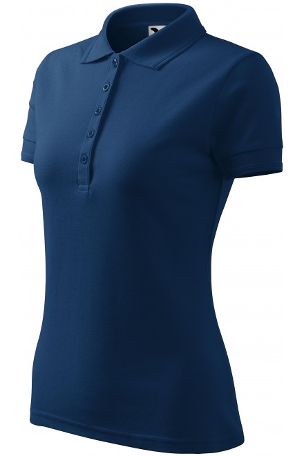 Damen elegantes Poloshirt, Mitternachtsblau