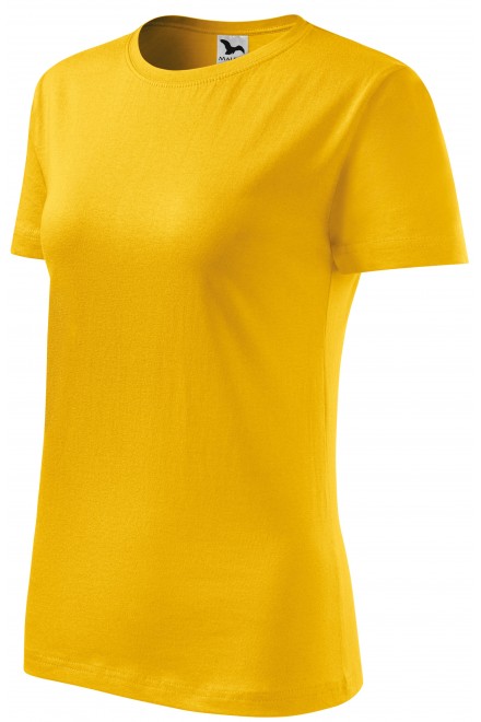 Damen klassisches T-Shirt, gelb