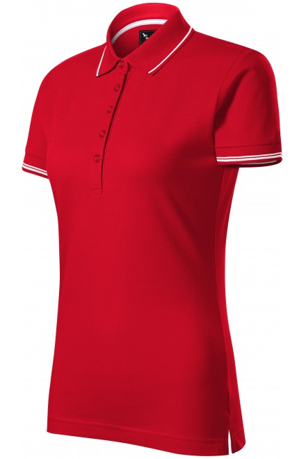 Damen Poloshirt mit kurzen Ärmeln, formula red