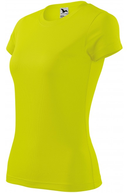 Damen Sport T-Shirt, Neon Gelb