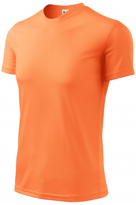 T-Shirt mit asymmetrischem Ausschnitt, Neon Mandarine