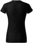 Damen einfaches T-Shirt, schwarz