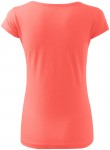 Damen T-Shirt mit sehr kurzen Ärmeln, koralle