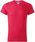Herren T-Shirt mit gerollten Ärmeln, roter Marmor