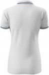 Kontrast-Poloshirt für Damen, weiß