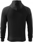 Kontrastiertes Herren-Sweatshirt mit Kapuze, schwarz