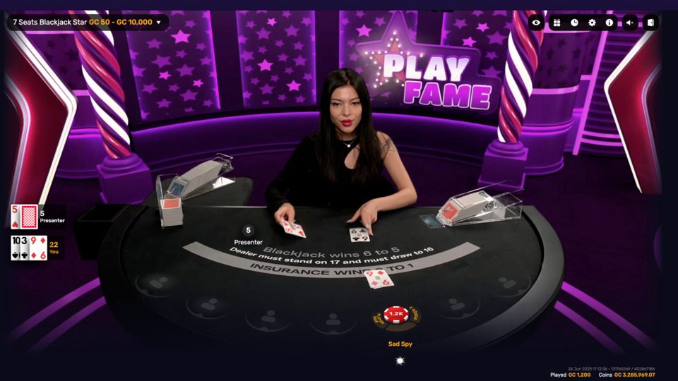 7 Seats Blackjack Star