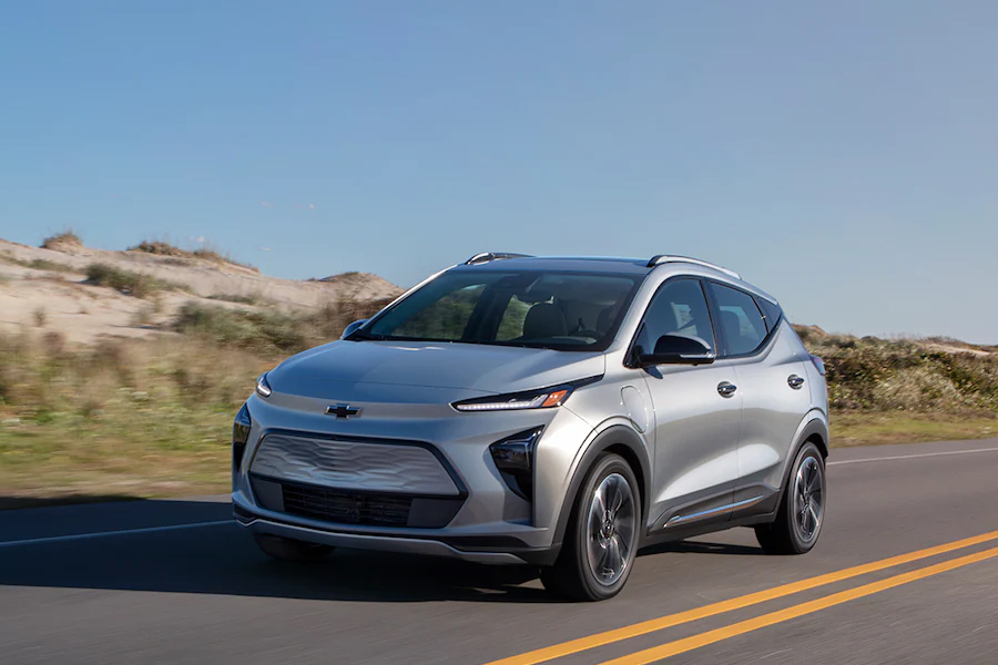 2022 Chevrolet Bolt EUV on the Road