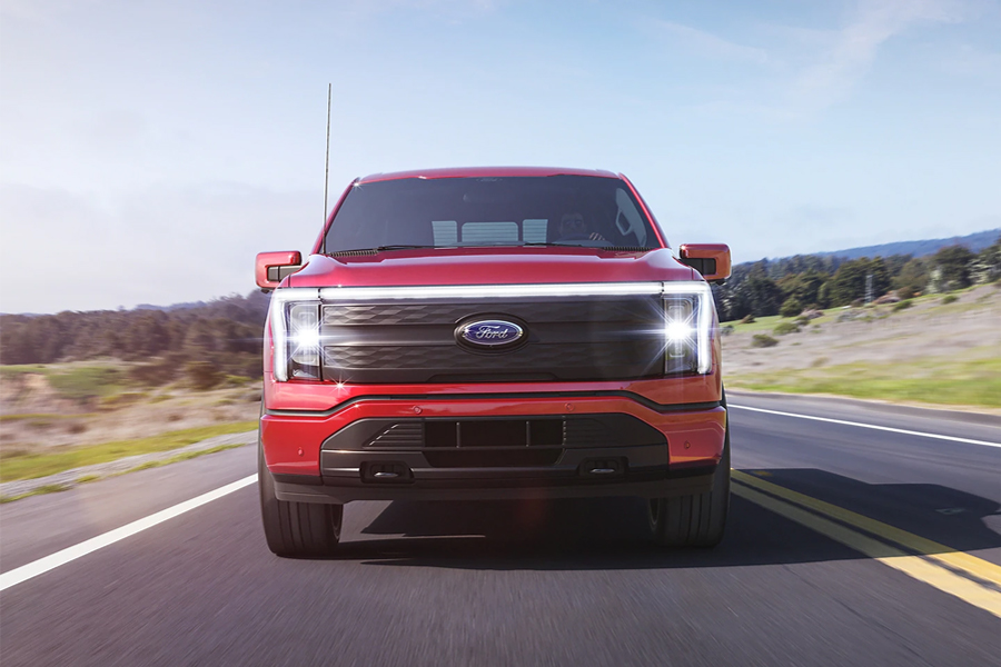 2022 Ford F-150 Lightning on the Road