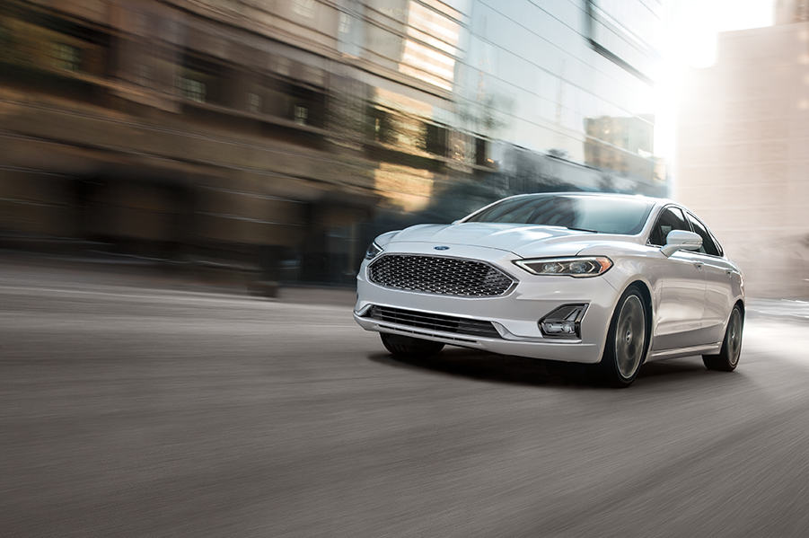 2020 Ford Fusion Hybrid on the Road