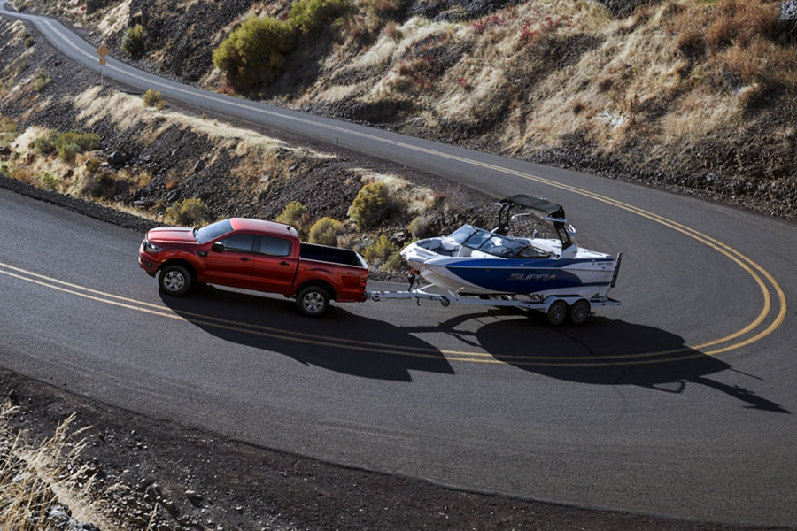 2020 Ford Ranger on the Road Towing