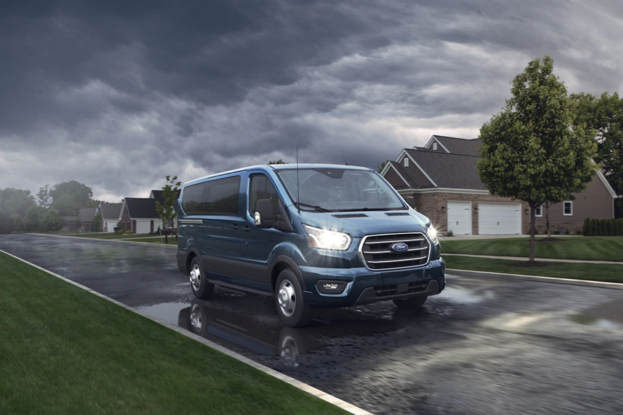 2020 Ford Transit Passenger Wagon on the Road