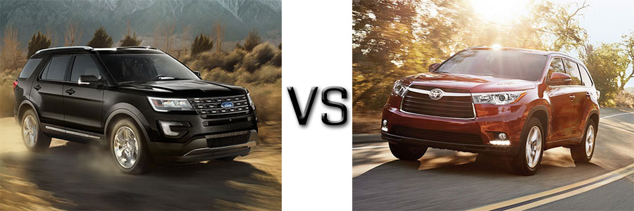 Ford Explorer vs Toyota Highlander