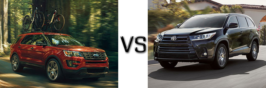 2017 Ford Explorer vs Toyota Highlander