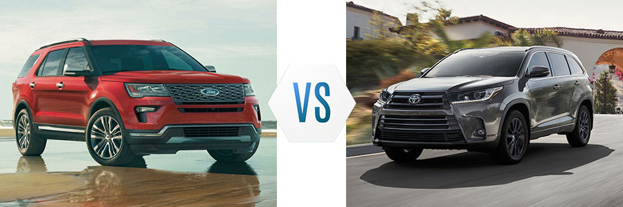 2019 Ford Explorer vs Toyota Highlander