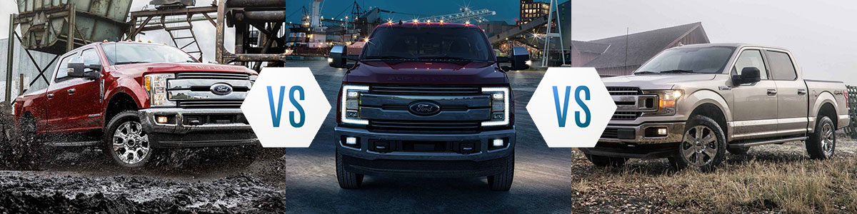 2019 Ford F-150 vs Ford F-250 vs Ford F-350