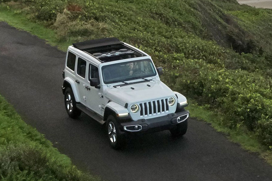 Jeep Wrangler On The Road