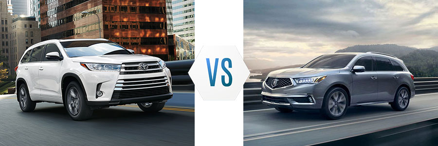 2019 Toyota Highlander Vs Acura Mdx Swope Toyota